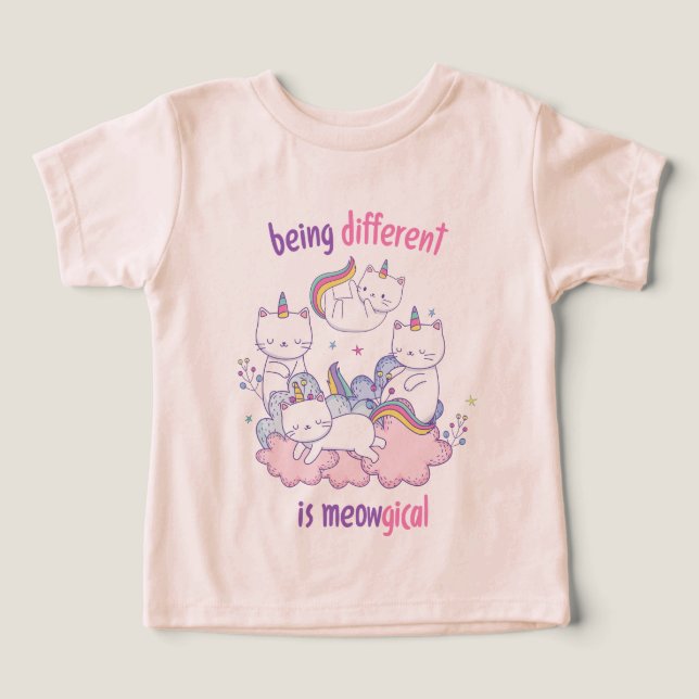 Being different is meowgical Funny unicorn cat (Diseño delantero )
