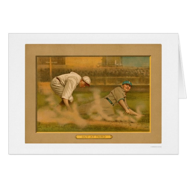 Béisbol 1911 del juego de la tercera base (Anverso (Horizontal))