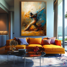 Béisbol abstracto - Arte deportivo dinámico