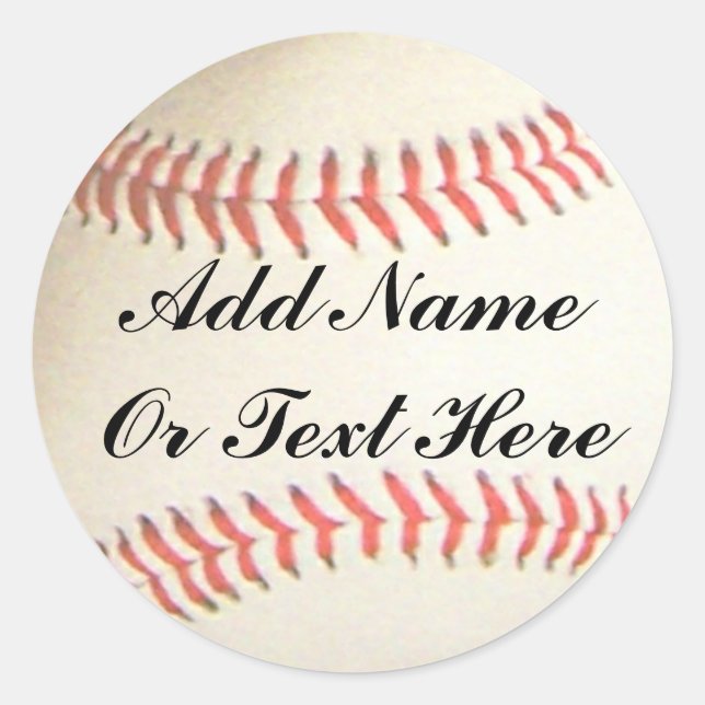 BÉISBOL AGREGAR NOMBRE O TEXTO AQUÍ PEGATINA (Anverso)