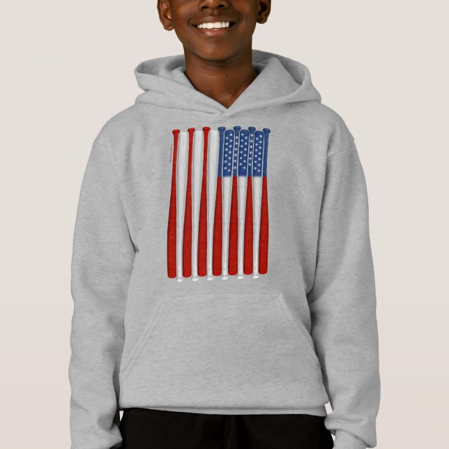 Béisbol América (EE.UU.) Hoodie (Anverso)