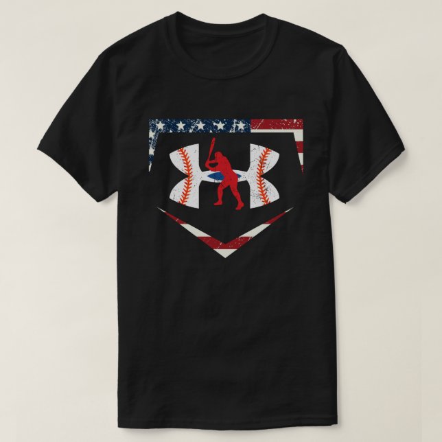 Béisbol americano bajo camiseta de blindaje (Diseño del anverso)