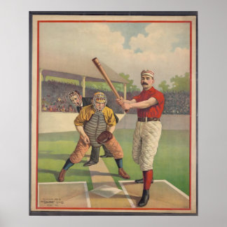 Béisbol americano, imagen de arte enmarcada de la 
