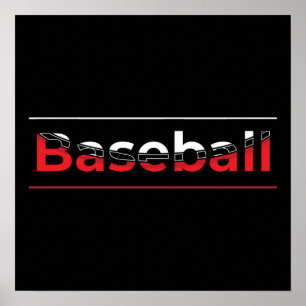 Béisbol - Arte minimalista Arco geométrico