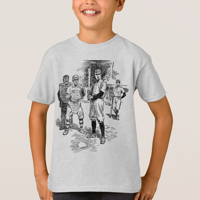 Béisbol: camiseta de niños jugadores (Anverso)