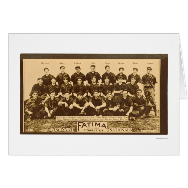 Béisbol Cincinnati Reds 1913 (Anverso (Horizontal))