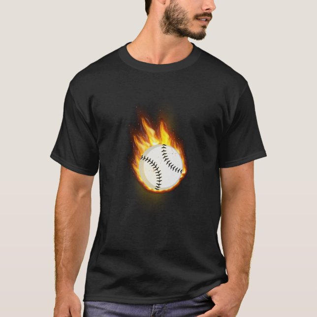 Béisbol con camiseta de deportes de fuego (Anverso)