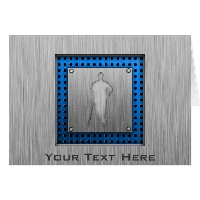 Béisbol de apariencia metalizado cepillado (Anverso (Horizontal))