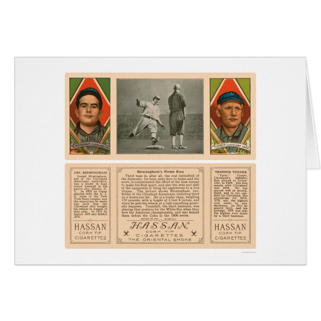 Béisbol de los Indios de Cleveland 1912 (Anverso (Horizontal))