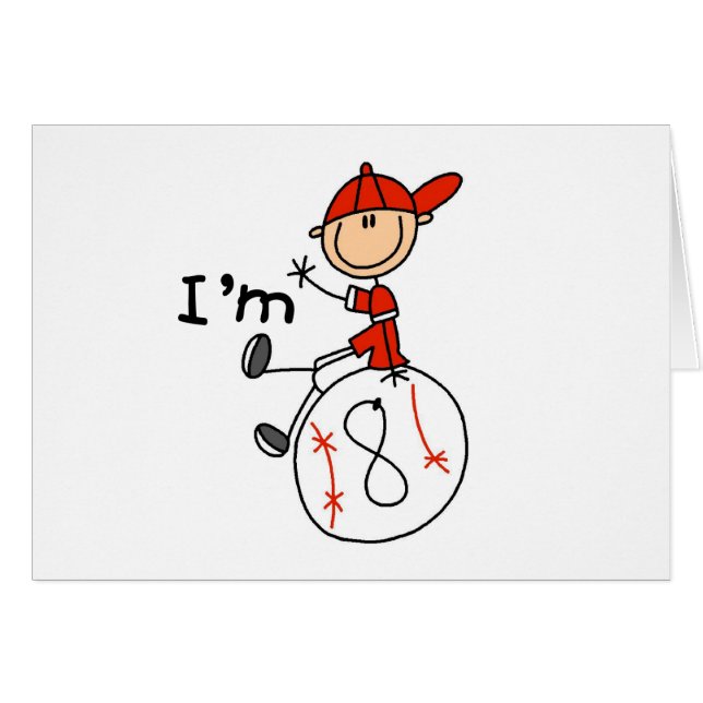 Béisbol de los muchachos soy 8 (Anverso (Horizontal))