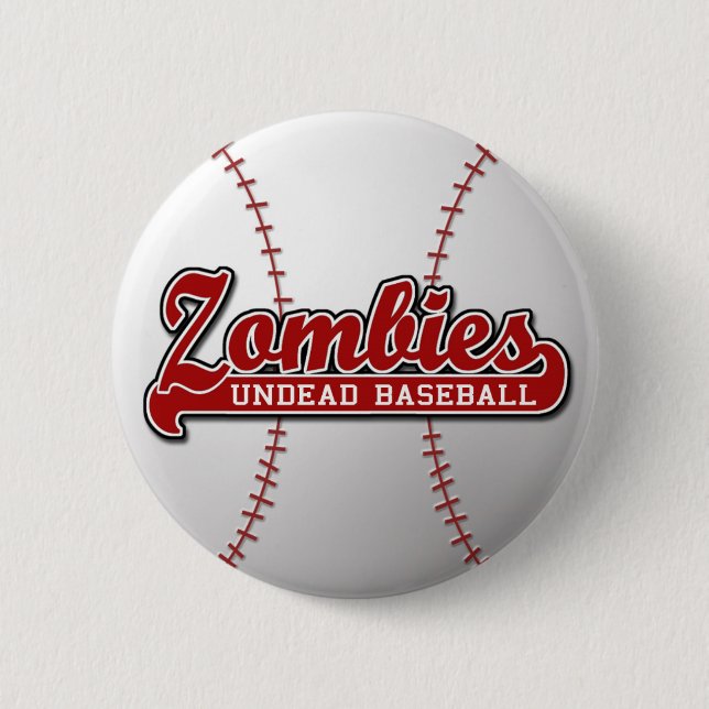 Béisbol de los Undead de los ZOMBIS - botón (Anverso)