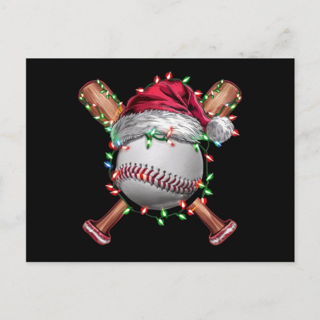 Béisbol de Navidad Santa Deportes Xmas Fiesta (Anverso)