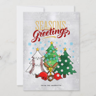 Béisbol de Navidad Seasons Saludos