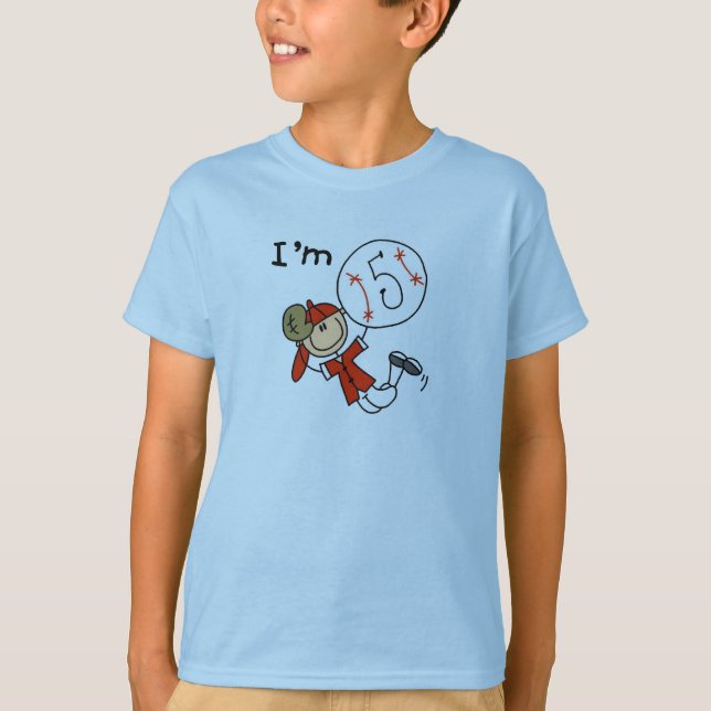 Béisbol de niño Soy 5 camisetas y regalos (Anverso)