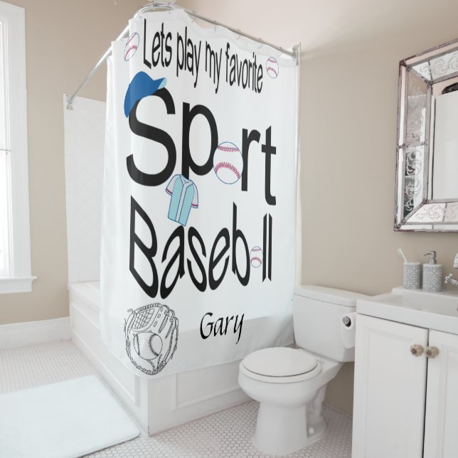 Béisbol deportivo con cortina de ducha (In situ)