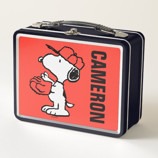 Béisbol deportivo Snoopy Varsity (Anverso)