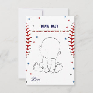 Béisbol Dibujar tarjeta de bebé