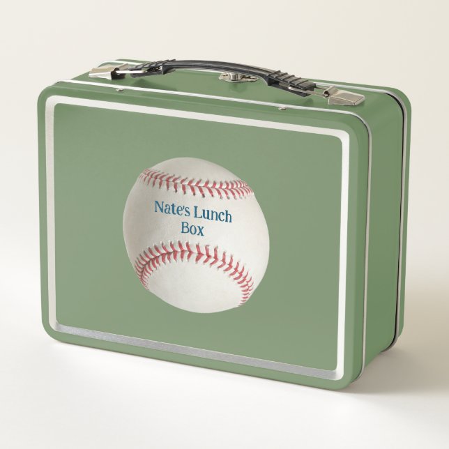 Béisbol Dino Personalizado Metalizado Lunbox (Reverso)