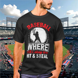 Béisbol donde está bien golpear y robar camiseta