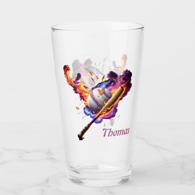 Béisbol en llamas. (Anverso)