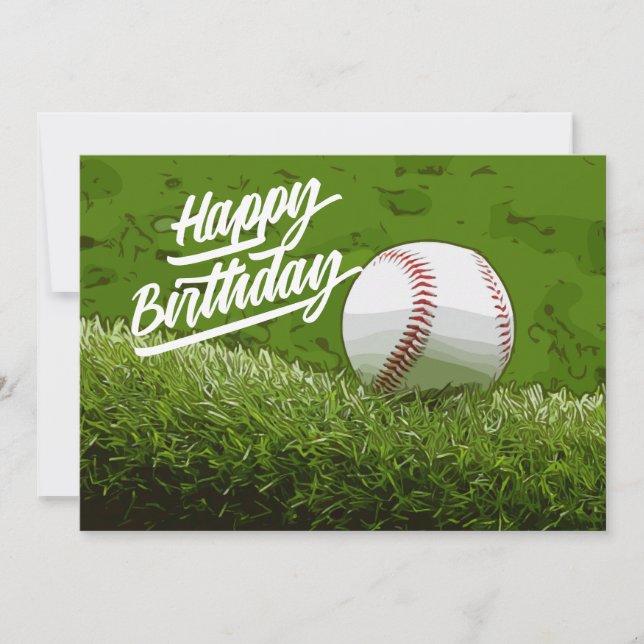 Béisbol Feliz cumpleaños con el baile sobre el cés (Anverso)