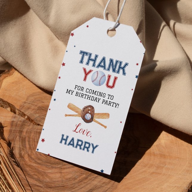 Béisbol Gracias Etiqueta Cumpleaños Baby Shower (Subido por el creador)