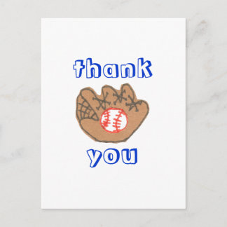 Béisbol gracias postal