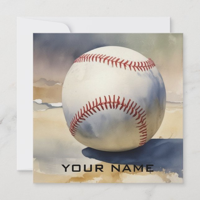 Béisbol Inspirador Añadir la tarjeta de nombre (Anverso)