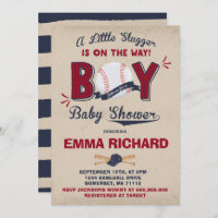 Béisbol Invitación Baby Shower Ducha de Béisbol