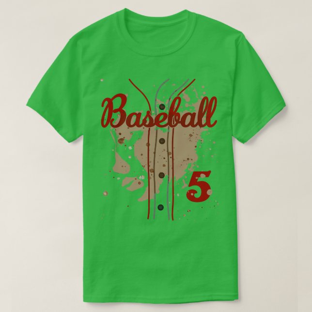 Béisbol Jersey Número 5 Niños Uniforme De Béisbol  (Diseño del anverso)