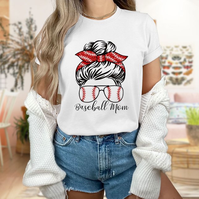 Béisbol Mamá Tee Shirt Mujeres Béisbol Camiseta (Subido por el creador)