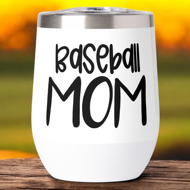 Béisbol Mamá - Tumbler de vino Sideline Sipper (Subido por el creador)