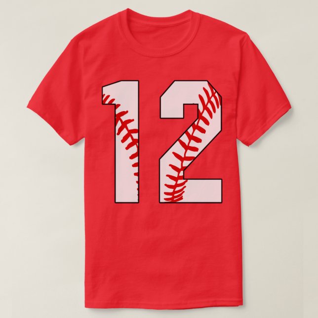 Béisbol número 12 12 Jersey Favorito Pl (Diseño del anverso)