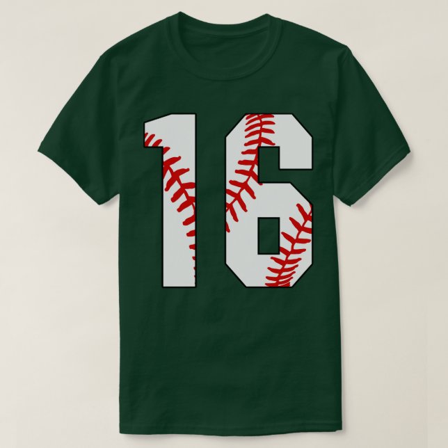 Béisbol número 16 16 Jersey Favorito Pl (Diseño del anverso)