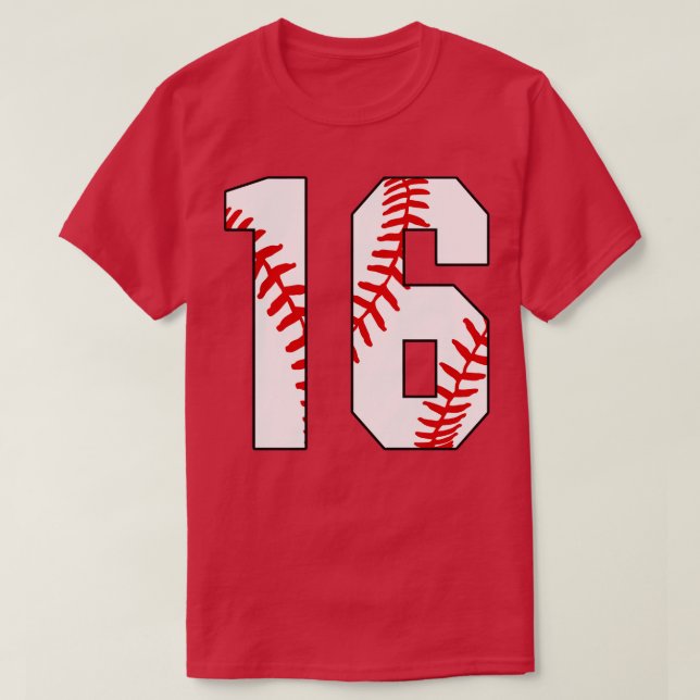 Béisbol número 16 16 Jersey Favorito Pl (Diseño del anverso)