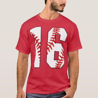 Béisbol número 16 16 Jersey Favorito Pl