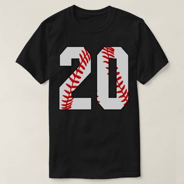 Béisbol número 20 20 Jersey Favorito Pl (Diseño del anverso)