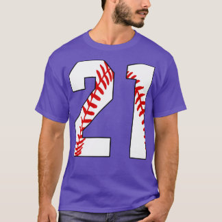 Béisbol número 21 21 Jersey Favorito Pl