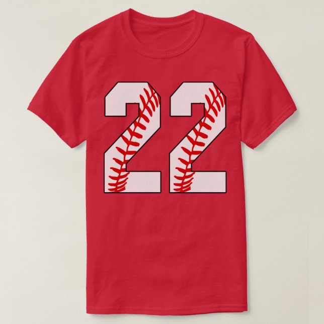 Béisbol número 22 22 Jersey Favorito Pl (Diseño del anverso)