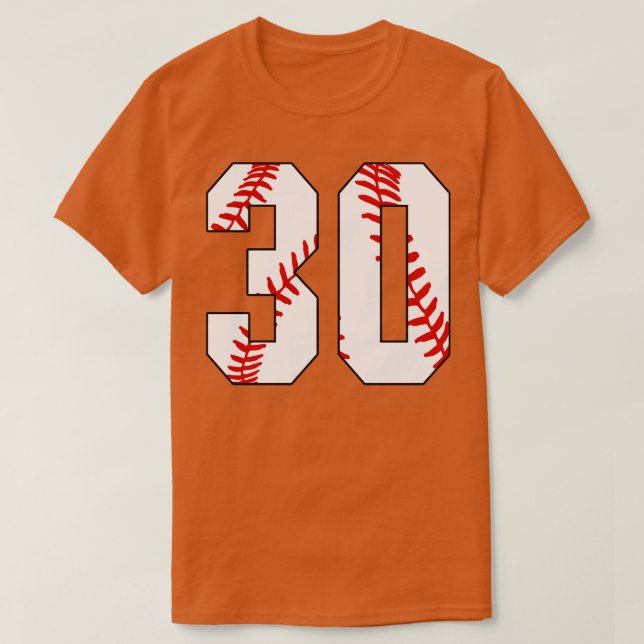 Béisbol número 30 30 Jersey Favorito Pl (Diseño del anverso)