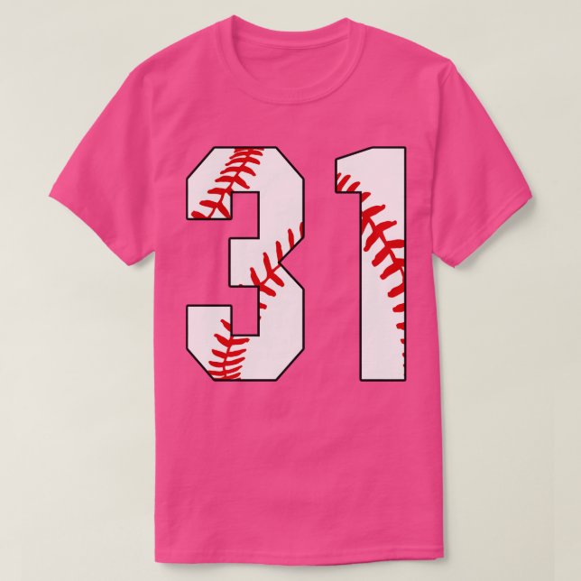 Béisbol número 31 31 Jersey Favorito Pl (Diseño del anverso)