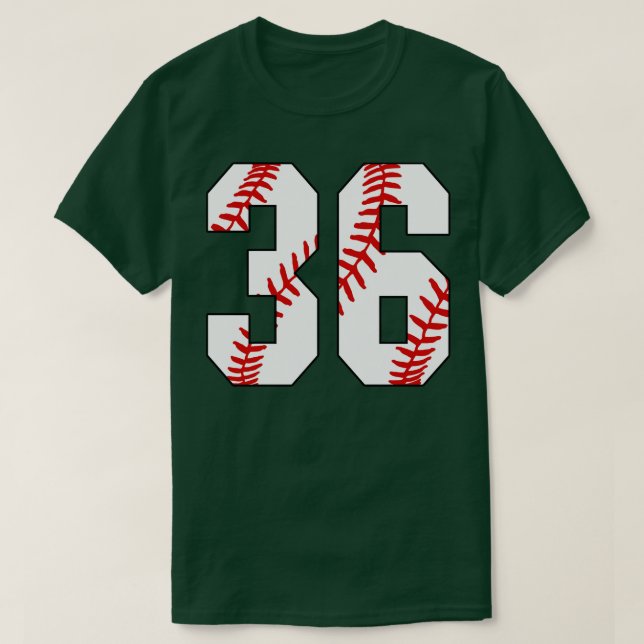 Béisbol número 36 36 Jersey Favorito Pl (Diseño del anverso)