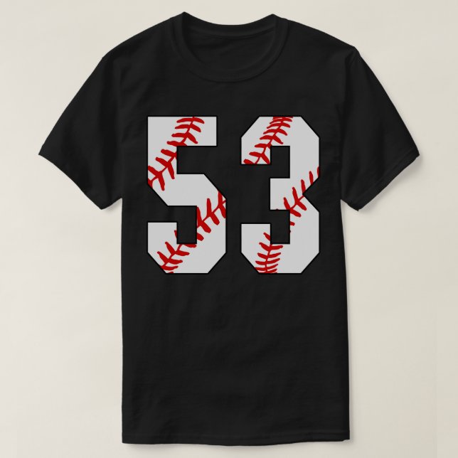 Béisbol número 53 53 Jersey Favorito Pl (Diseño del anverso)