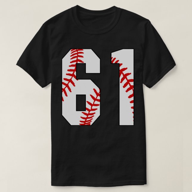 Béisbol número 61 61 Jersey Favorito Pl (Diseño del anverso)