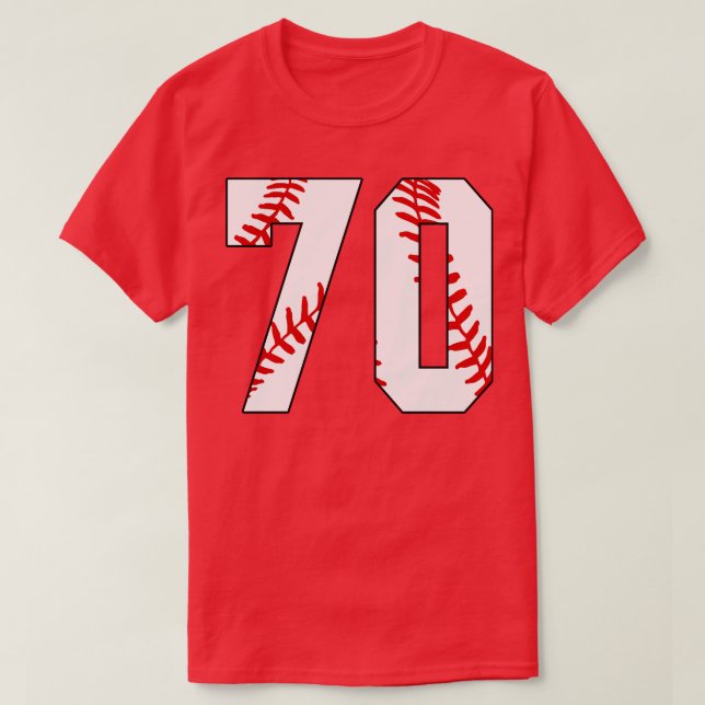 Béisbol número 70 70 Jersey Favorito Pl (Diseño del anverso)