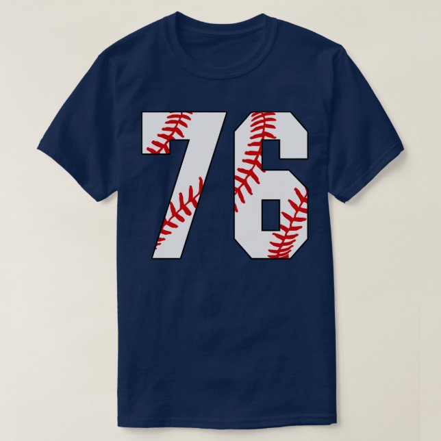 Béisbol número 76 76 Jersey Favorito Pl (Diseño del anverso)