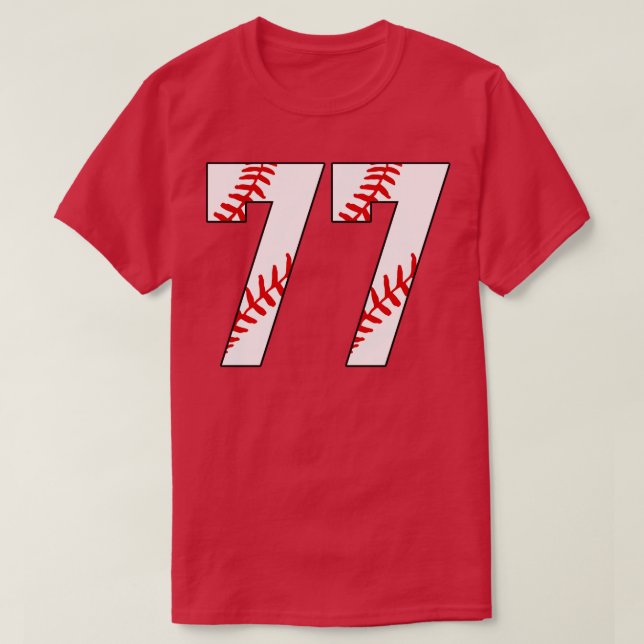 Béisbol número 77 77 Jersey Favorito Pl (Diseño del anverso)