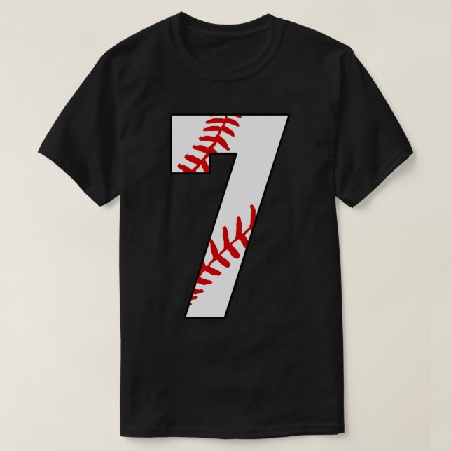 Béisbol número 7 7 Juego Favorito de Jersey de Béi (Diseño del anverso)