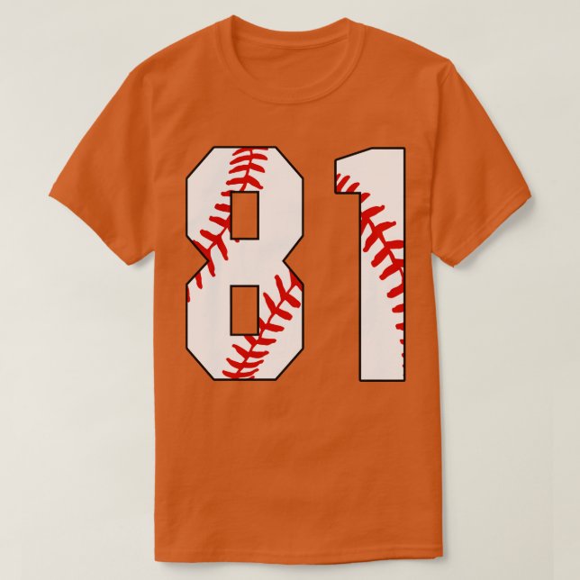 Béisbol número 81 81 Jersey Favorito Pl (Diseño del anverso)