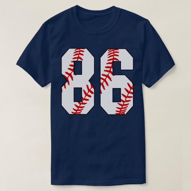 Béisbol número 86 86 Jersey Favorito Pl (Diseño del anverso)